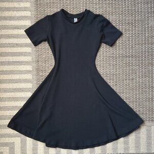 Black Ponte Crew Neck Mini Skater Dress ⛸️